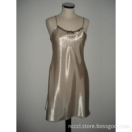 sexy design 100% cotton satin printing women night linerie